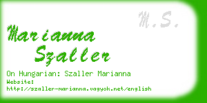 marianna szaller business card